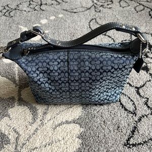 Coach Small Blue Canvas Shoulder Bag